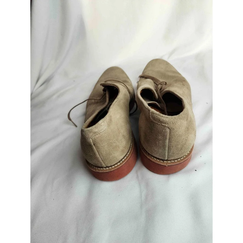Vintage Oxfords Dress Shoes Mens Size 9.5M Tan Leather Made In USA Lace Up